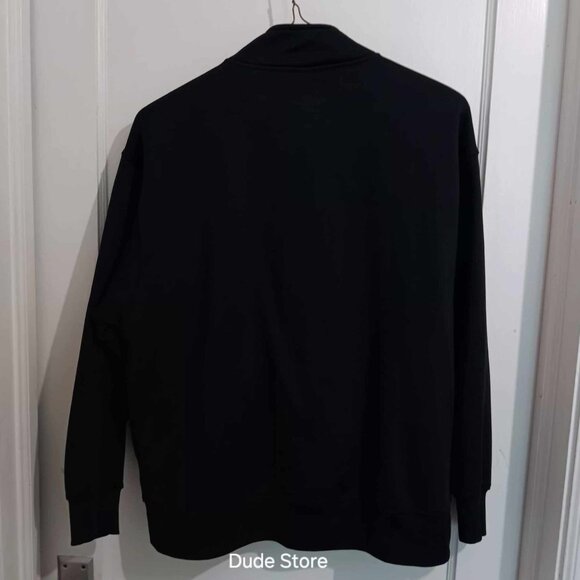 Nike Therma-Fit Fleece Pull-Over - Zipper Collar - Size: Medium - Solid Black - Picture 2 of 4